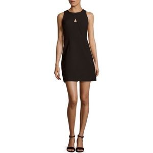 Milly A-Line Peekaboo Black Mini Sheath Dress